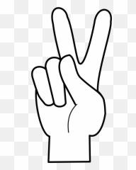 Finger Peace Sign Facebook - Hand Animated Emoji