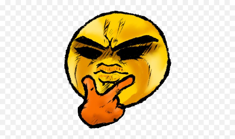 Thinking Face Emoji 🤔 - Thinking Emoji Meme Transparent - 600x600 PNG  Download - PNGkit