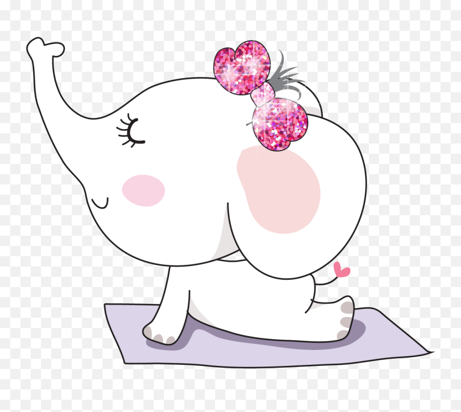 Clipart Elephant Yoga Clipart Elephant Yoga Transparent - Cartoon Emoji,Elephant Emoji