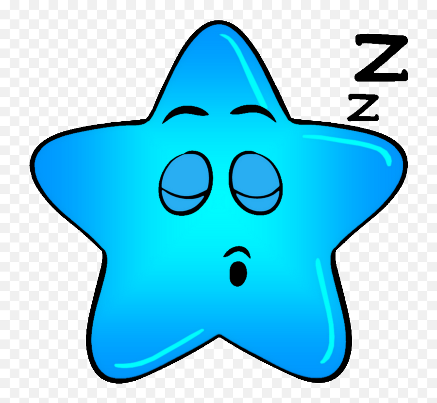 Fd Étoile Bleue Endormie - Smiley Émoticône Clipart Étoile Bleue Dessin Emoji,Blob Emojis