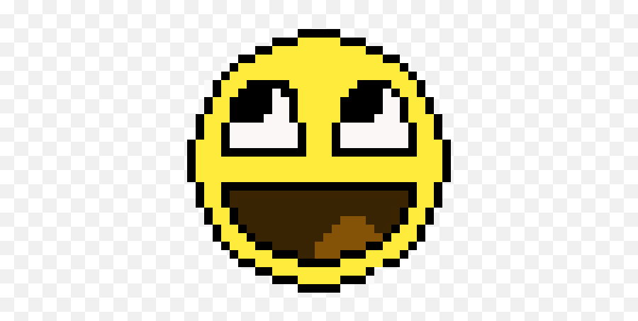 Pixilart - Pixel Art Smiley Emoji,Derp Emoticon