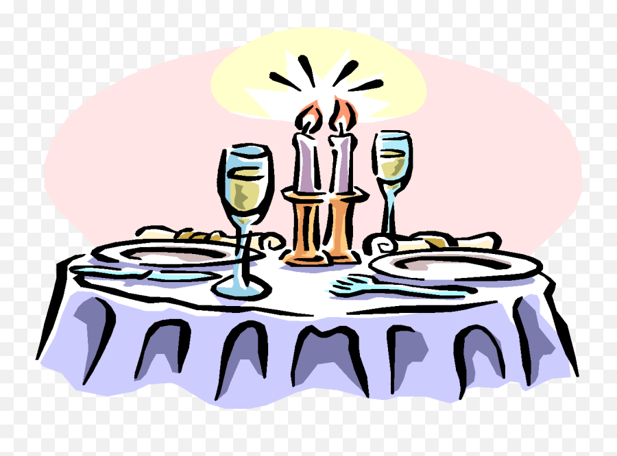 Clip Art Dinner Party Clipart - Candle Light Dinner Clipart Emoji,Mooncake Emoji