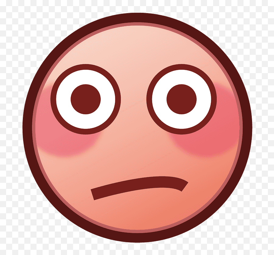 Flushed Face Emoji Clipart - Your Mouth,Flushed Emoji