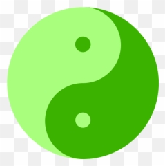Green Yin Yang Symbol Transparent Png - Simbol Emoji