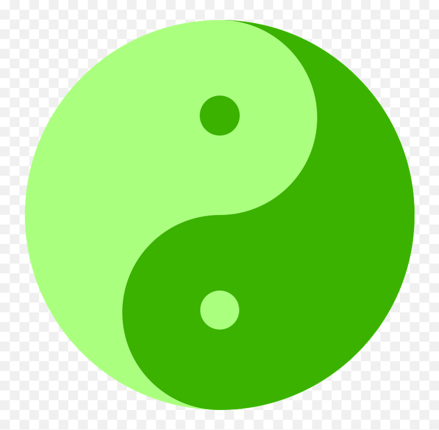 Green Yin Yang Symbol Transparent Png - Png Yin Yang Simbol Emoji,Yin Yang Emoji
