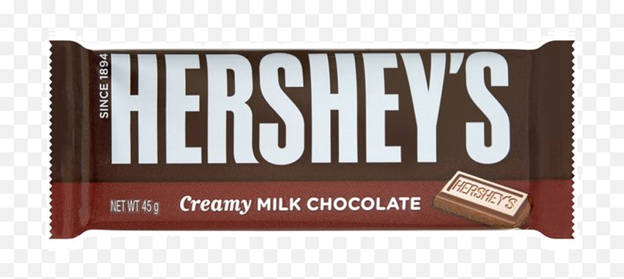 Hersheyu0027s Creamy Milk Chocolate Bar 45g - Cookies Chocolate Bar 40g Emoji,Chocolate Bar Emoji