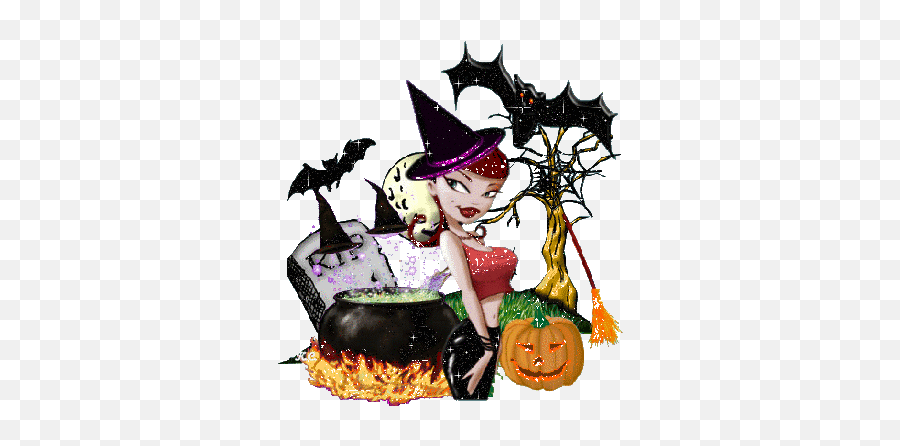 Halloween Clipart - Gif De Brujas De Halloween Emoji,Witch Emoji Copy And Paste