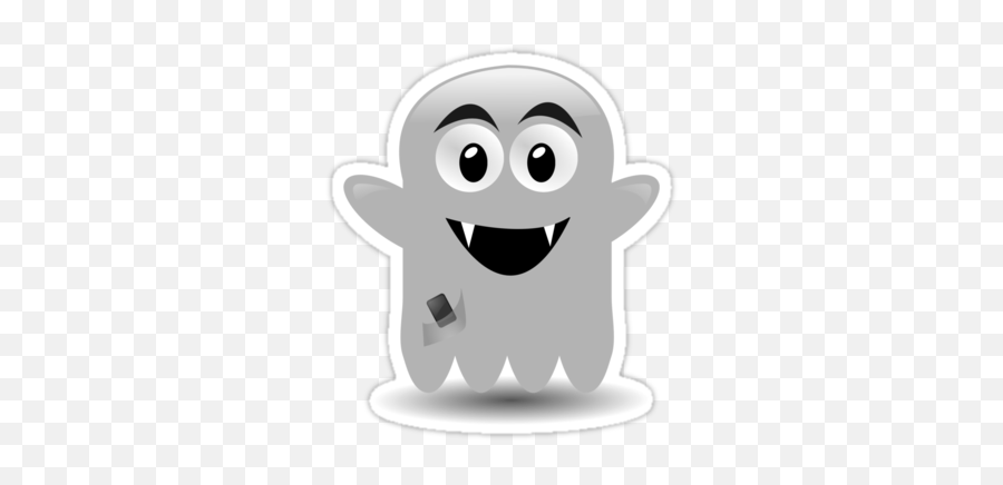 Cute Ghost Monster By U0027chillee Wilsonu0027 Sticker Cartoon - Ghost Clip Art Emoji,Slapping Emoticon