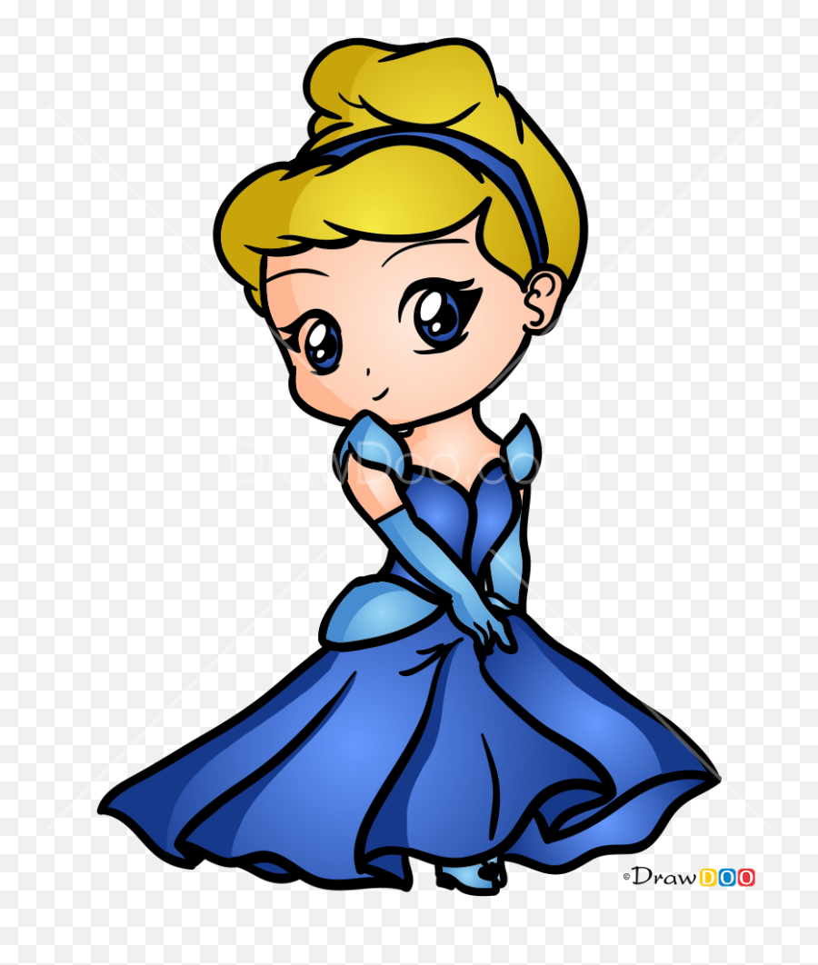 How To Draw Blonde Princess Chibi - Cinderella Chibi Emoji,Blonde Princess Emoji