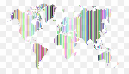 Vertical World Map Slices Prismatic - Male To Female Height Ratio Emoji,Emojie Worl D