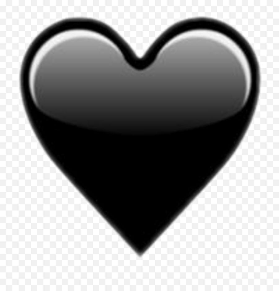 Transparent Black Heart Emoji - Black Heart Emoji Whatsapp,Black Broken Heart Emoji