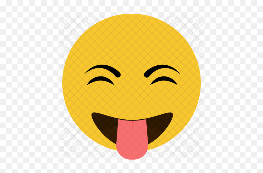 Teasing Emoji Icon Of Flat Style - Smiley,Teasing Emoji