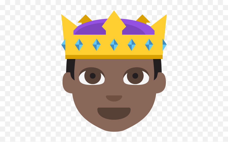 Prince Dark Skin Tone Emoji Emoticon - Prince Emoji,Prince Symbol Emoji