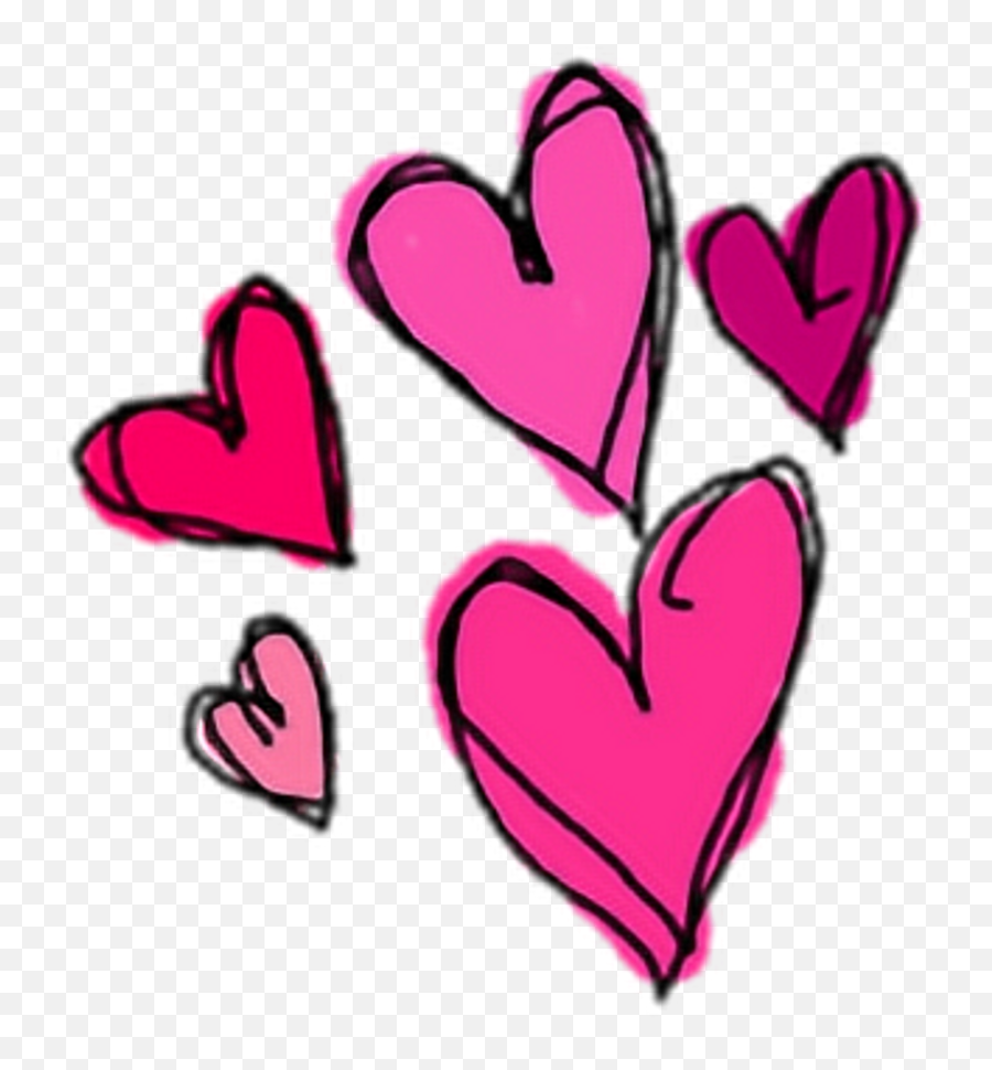 Cute Heart Hearts Pink Sticker Stickers - Transparent Cute Stickers Png Emoji,Kermit Heart Emojis