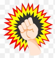 Fist Hand Strength - Clenched Fist Cartoon Png Emoji,Emoji Strong Arm