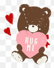 Hugme Bear Hug Love Sweet Valentine Cute - Teddy Bear Emoji,Bear Hug Emoji