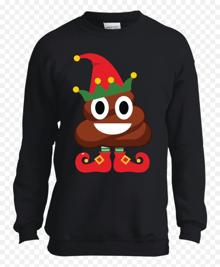 Elf Poop Emoji Funny Christmas Youth - Funny Trumpet Section Shirt,Christmas Elf Emoji