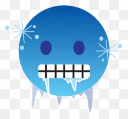 Frozen Emoji Emoticon - Cold Emoji,Eye Emoji