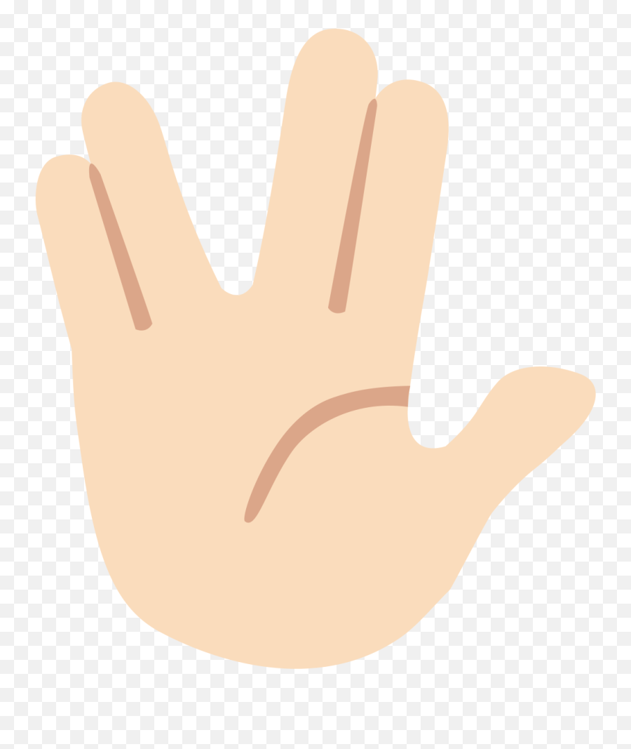 Emoji U1f596 1f3fb - Sign,Vulcan Sign Emoji