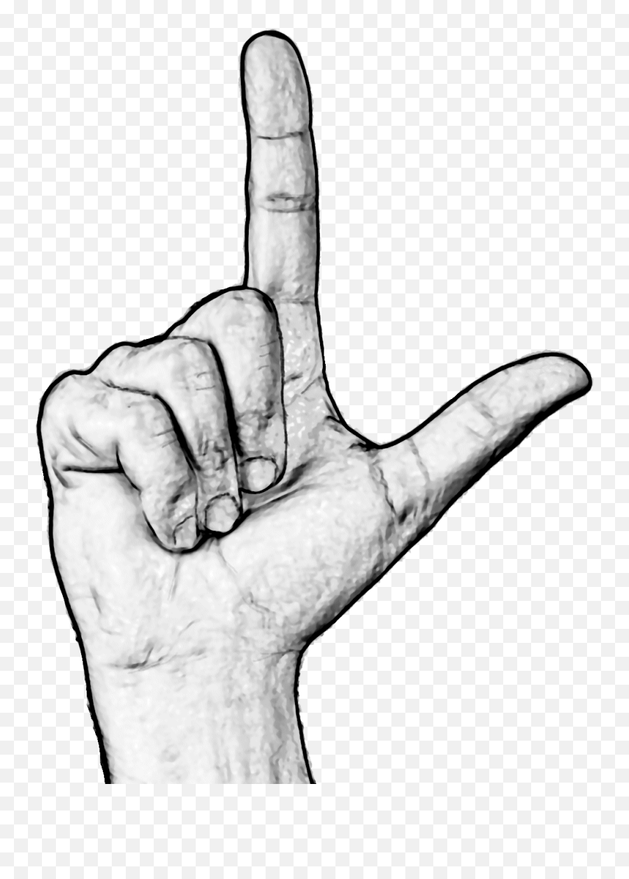 L Hand Sign Transparent Png Clipart - Movement For Democracy Emoji,Sign Language Emoticons For Iphone