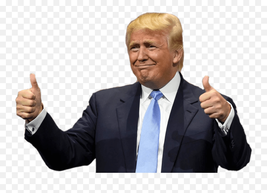 Trump Two Thumbs Up - Trump Transparent Background Full Stickers Memes Con Frases Emoji,Thumbs Down Emoji Png