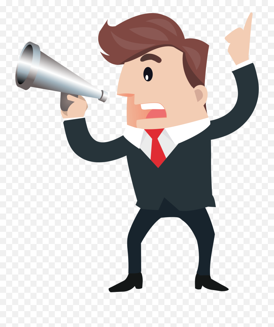 Horn Clipart Hand Speaker Transparent - Png Cartoon Speech Emoji,Party Horn Emoji