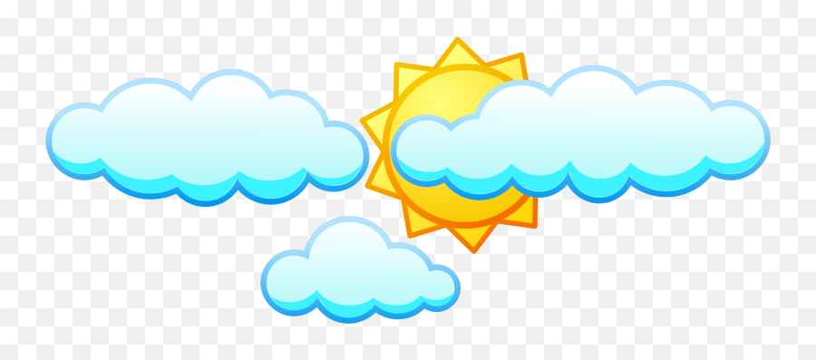 Library Of Sun Behind Clouds Vector Free Library Png Files - Clipart Clouds And Sun Emoji,Clouds Emoji