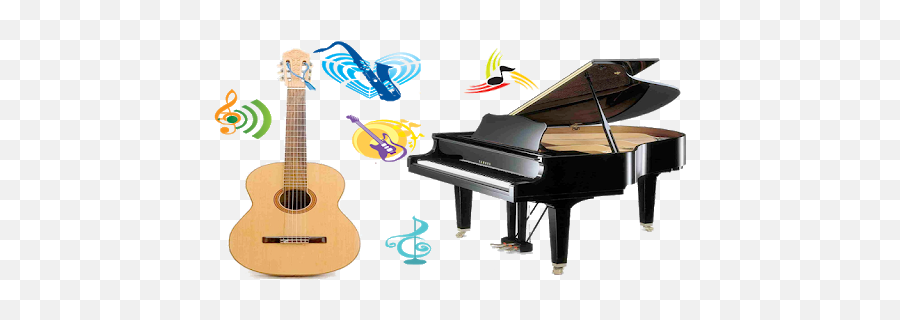 Guitar U0026 Piano Ringtones With Relaxing Wallpapers - By Grand Piano Emoji,Acoustic Guitar Emoji