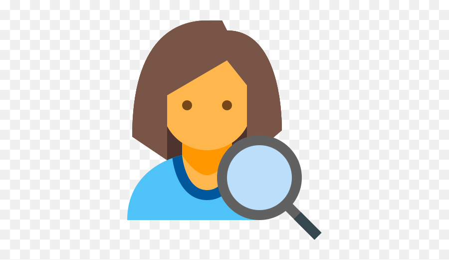 User Female Icon - Procurar Png Emoji,Find The Emoji Magnifying Glass
