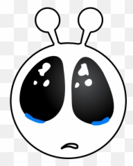 Unhappy Alien Clipart - Clip Art Emoji,Alien Face Emoticon