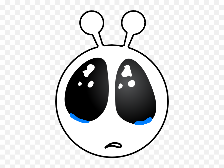 Unhappy Alien Clipart - Clip Art Emoji,Alien Face Emoticon