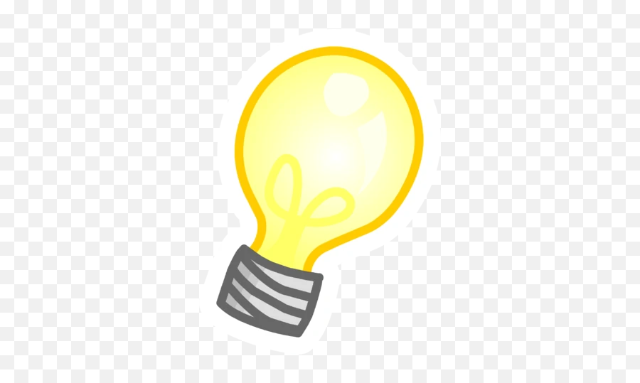 Light Bulb Pin - Transparent Background Light Bulb Transparent Emoji,Emoji Light Bulb