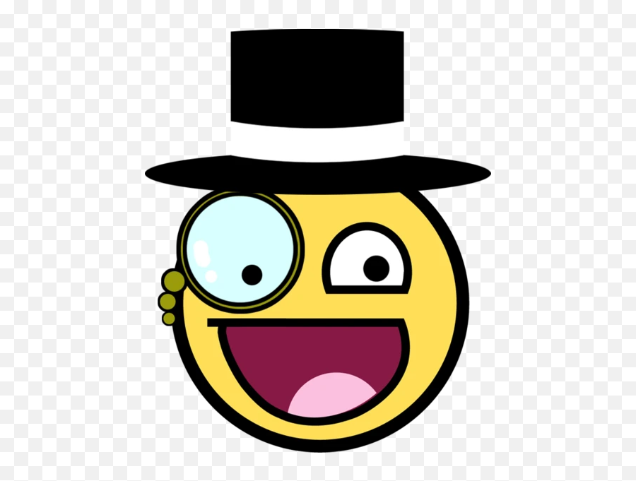 Top Hat Smilie - Emoji Looking Sideways Smile,Hat Emoticon