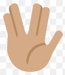 Vulcan Salute Emoji Clipart - Hand Live Long And Prosper,Salute Emoji