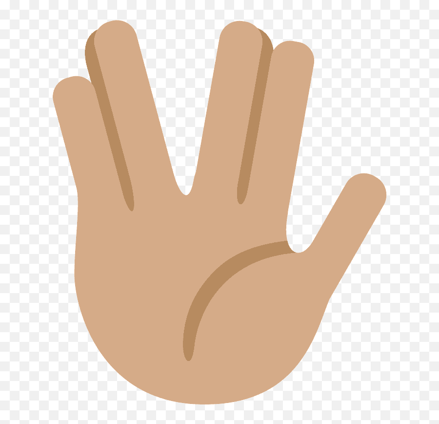 Vulcan Salute Emoji Clipart - Hand Live Long And Prosper,Salute Emoji