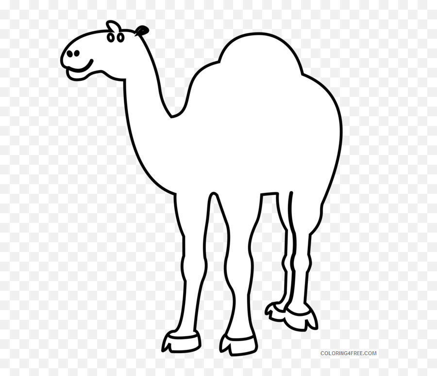 Camel Outline Coloring Pages Camel - Animal Figure Emoji,Camel Emoji