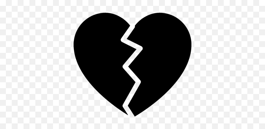 Broken Heart Black And White Transparent Png - Lil Peep Broken Heart Tattoo Png Emoji,Black Heart Emoji Png