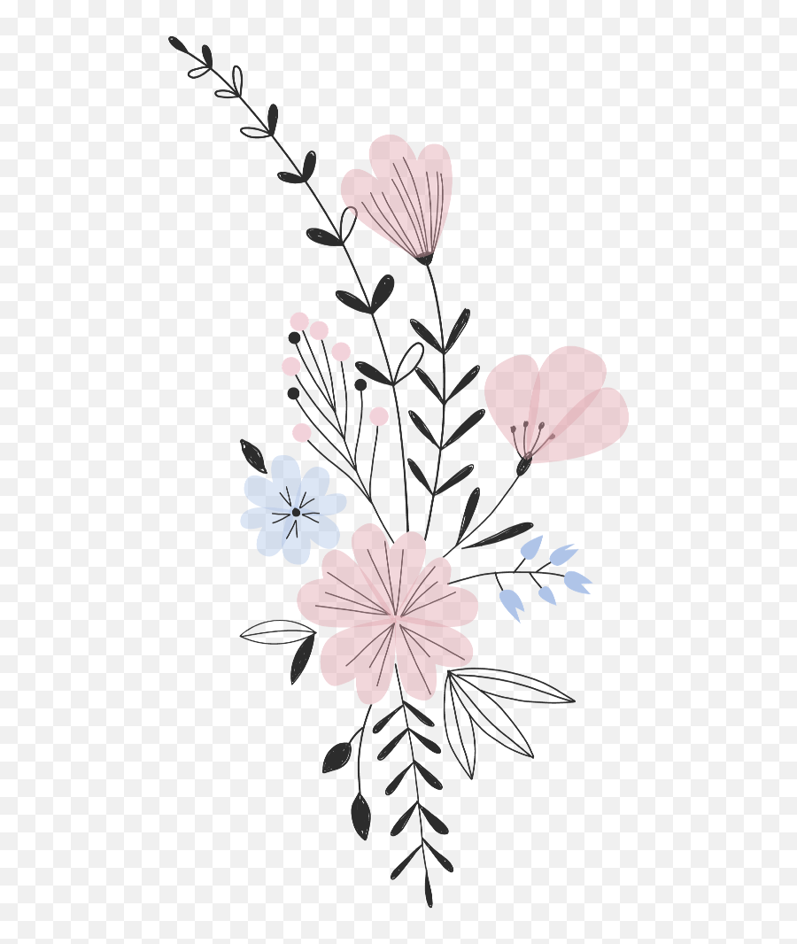 Flowers Sticker Clipart - Full Size Clipart 2752942 Transparent Pastel Flowers Png Emoji,Blossom Emoji