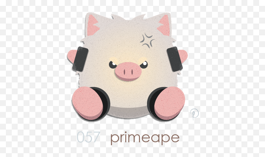 Primeape The Bound Pig Ape Pokemon - Soft Emoji,Guinea Pig Emoji