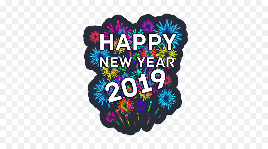 Happy New Year 2019 Sticker For Whatsapp Iphone - Whatsapp Stickers Happy New Year Stickers 2021 Emoji,Happy New Year Emoji Iphone