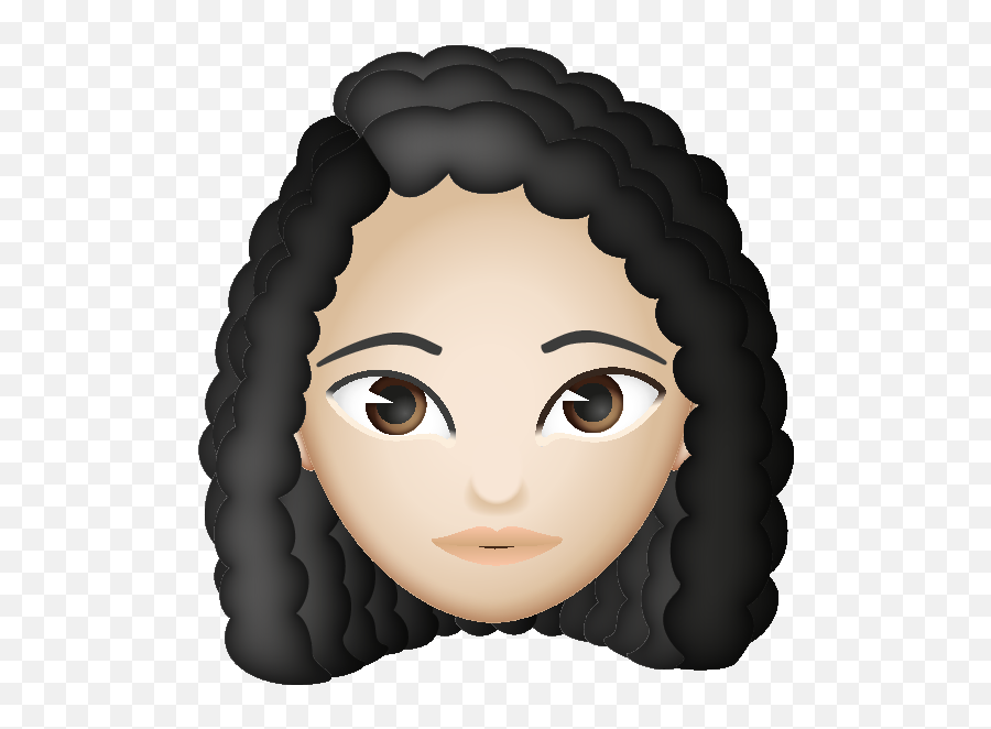 Woman With Curly Hair - Illustration Emoji,Curly Hair Emoji