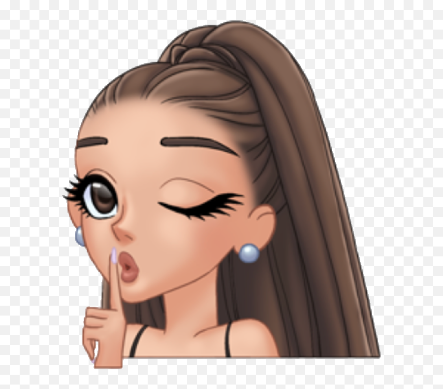 Arimoji Shh Secret Quiet Keepasecret - Cute Ariana Grande Drawing Emoji,Shh Emoji Png