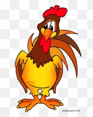 Cartoon Rooster - Farm Animals Clipart Emoji