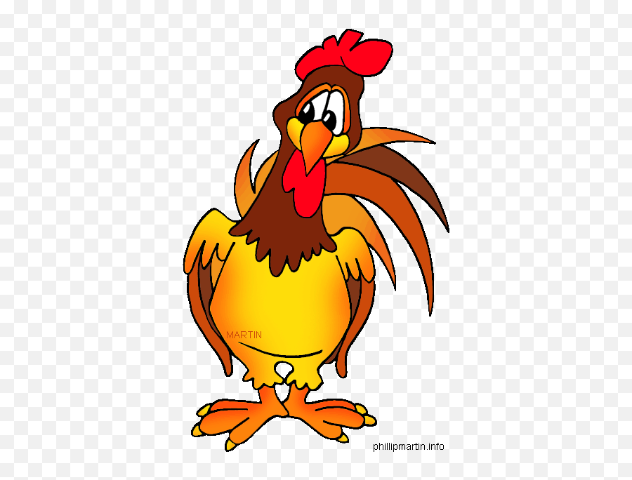 Cartoon Rooster - Farm Animals Clipart Rooster Emoji,Funny Farm Emoji