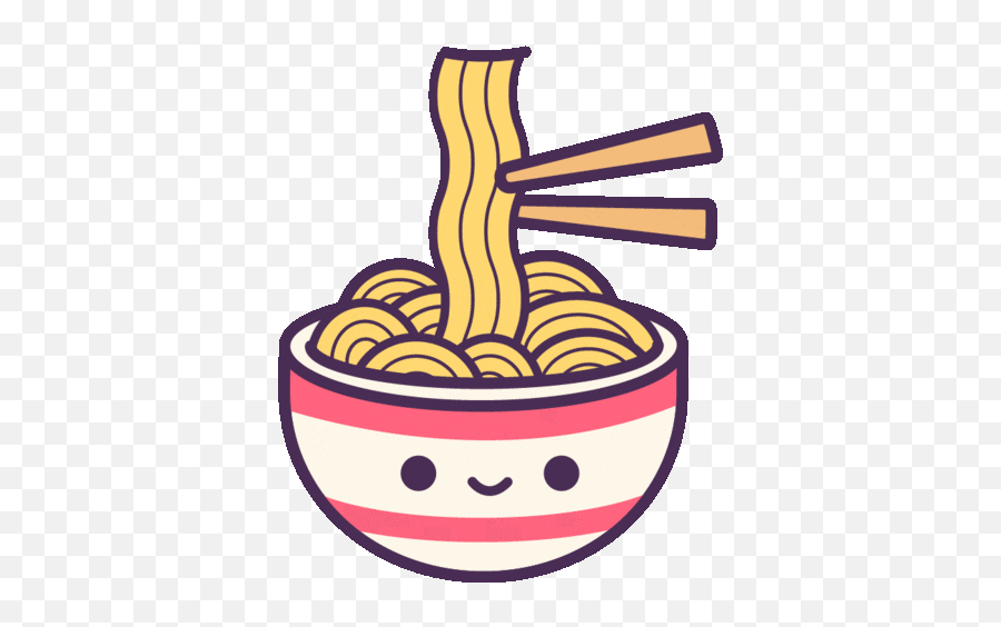 Noodles Ramen Sticker - Cute Food Gifs Emoji,Ramen Emoji