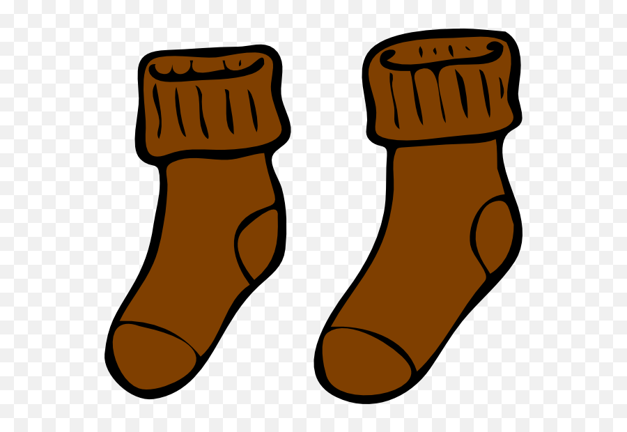 Brown Sock Clip Art At Vector Clip Art - Brown Socks Clipart Emoji,Emoji Sock