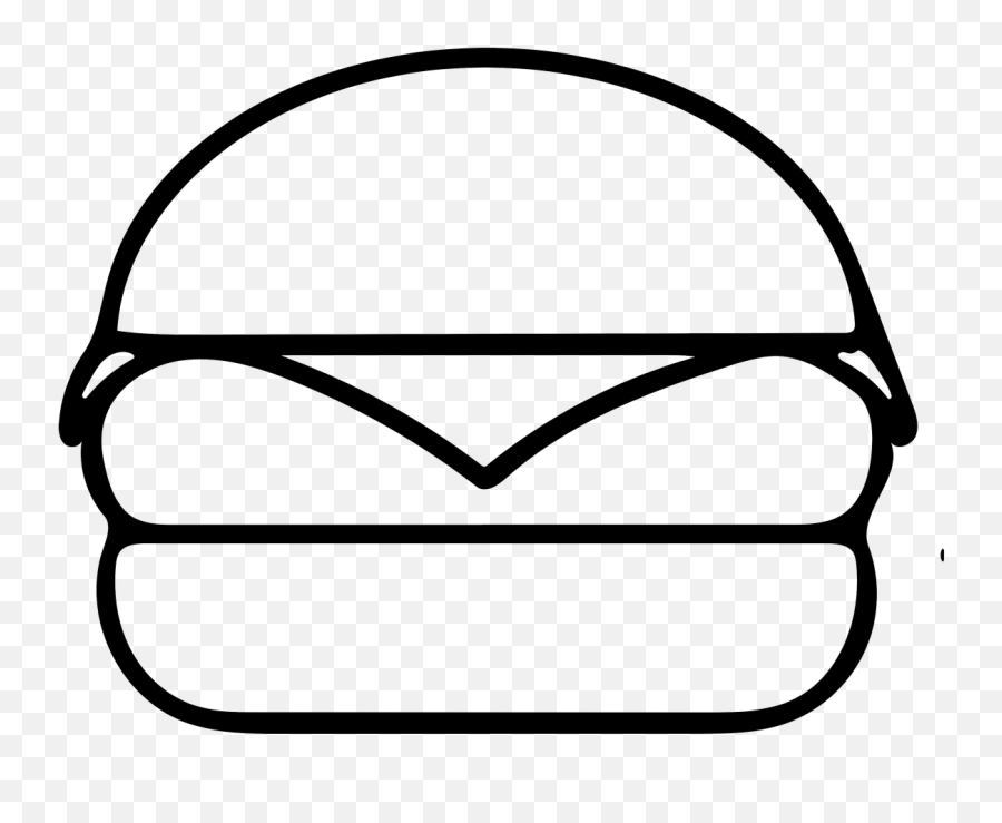 Burger Patty Hamburger Food Free - Transparent Burger Clipart Black And White Emoji,Chicken Fries Emojis