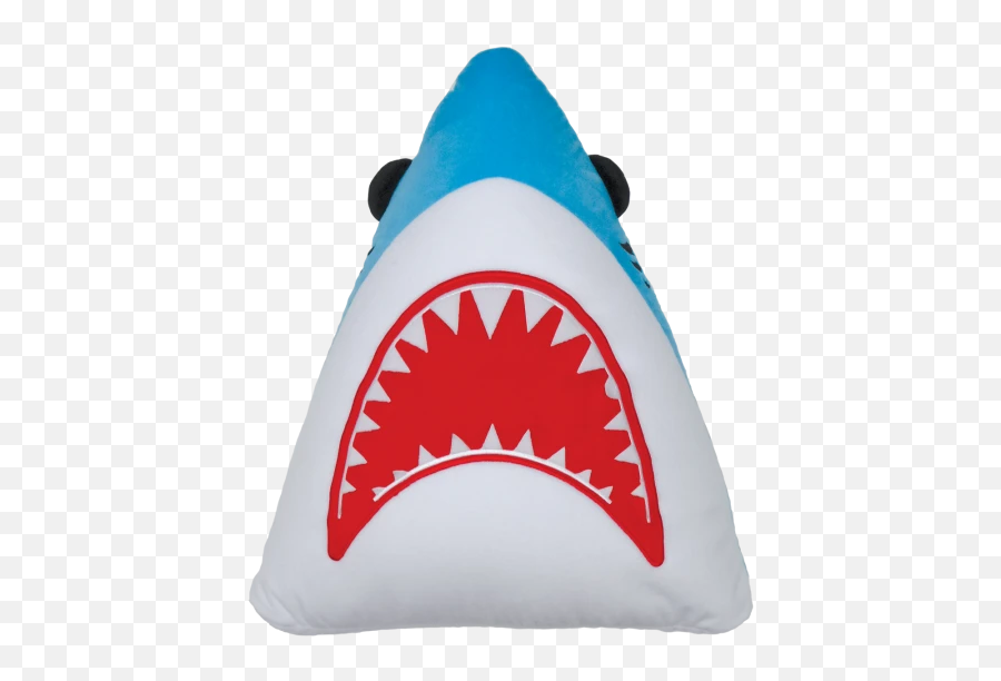 New Iscream Shark Fleece Embroidered Microbead Plush Pillow New - Great White Shark Emoji,Shark Emoji