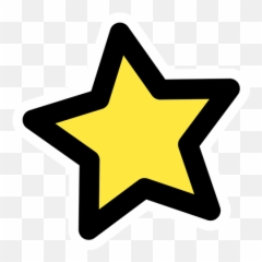 Outlined Yellow Star - Simple Star Clipart Black And White Emoji,Star Wars Emoji
