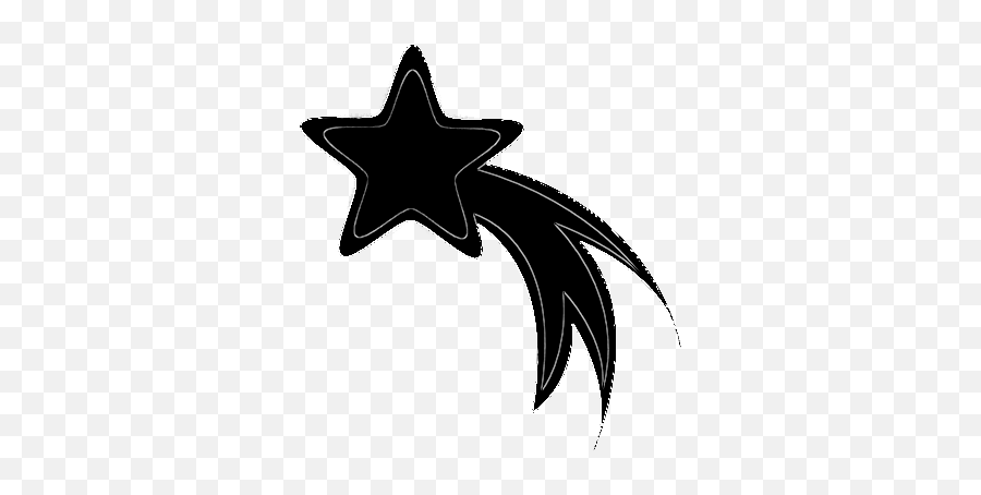 Shooting Star Clip Art - Shooting Star In Black Emoji,Shooting Star Emoji
